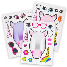 Party Supplies Game Kid Stickers Removable Diy Creative Unicorn Custom Die Cut Vinyl Sticker For Kids